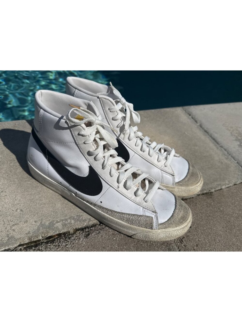 Nike Blazer Mid '77 Vintage White Black Men High-Top Sneakers Size 10.5